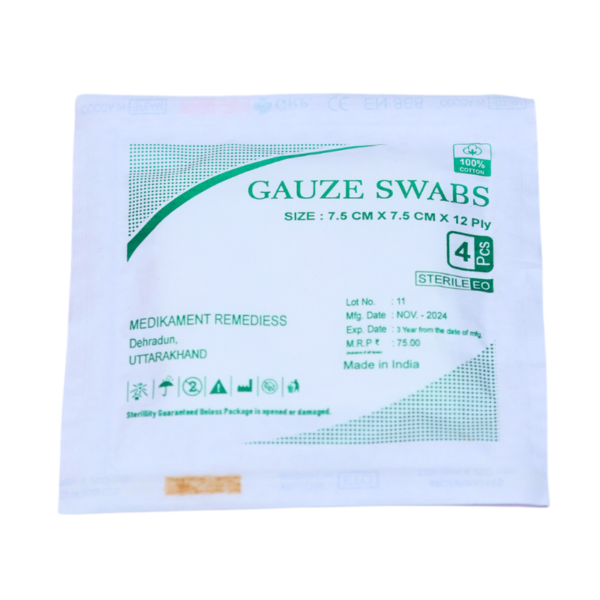 Medikament Remediess: Sterile Gauze Swab – Gentle Care for Wound Protection!